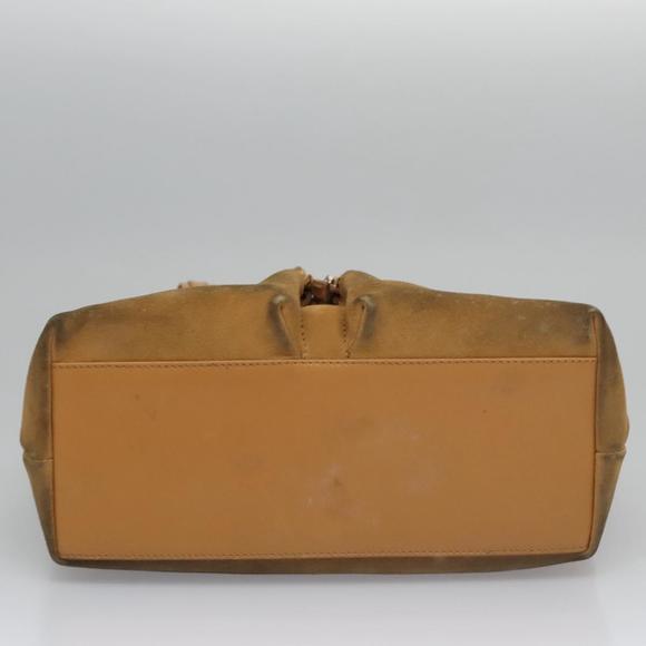 GUCCI Hand Bag Suede Beige Auth ti2755 - Picture 5 of 16